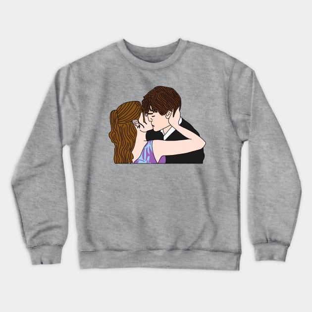 Jim and Pam First Kiss Crewneck Sweatshirt by Eclipse in Flames